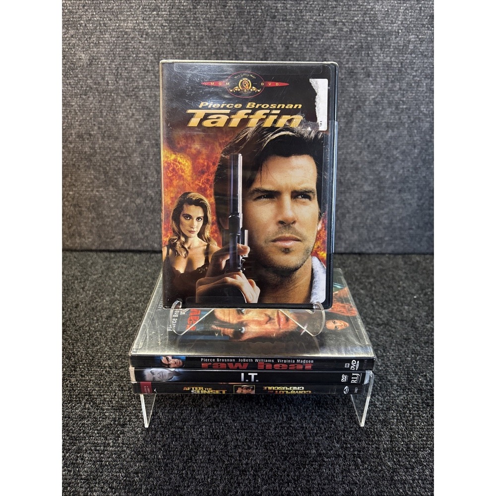 Lot of 4 DVDs~After the Sunet~I.T.~Raw Heat~Taffin~Pierce Brosnan